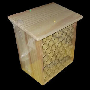 DIY Bee/Bug Hotel Classic Slant Roof Wood Hotel Triangle Hanger 48 Compartments